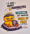 5 Personalities grumpy duck graphic tee design