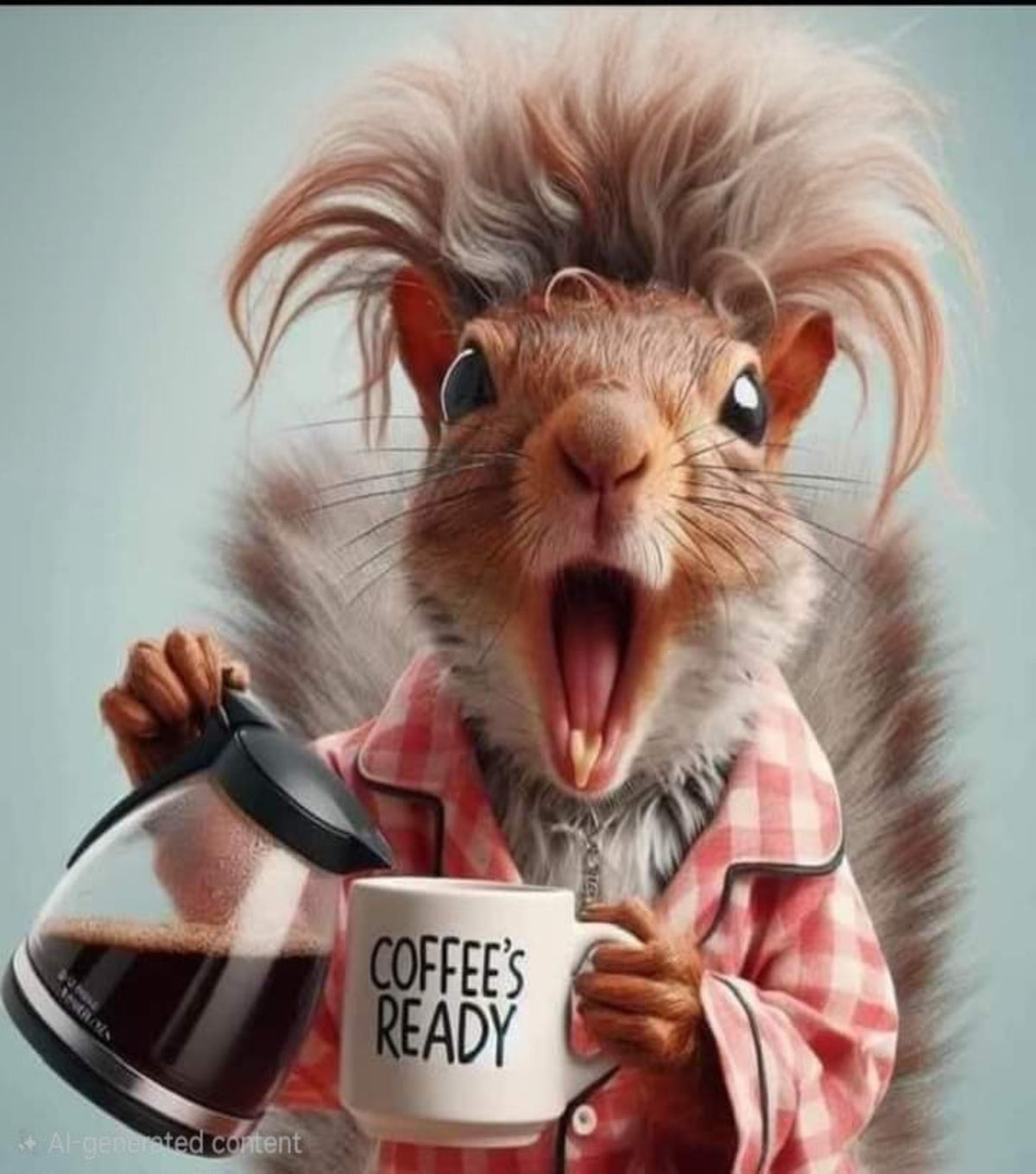 Coffee's Ready Squirrel Tee