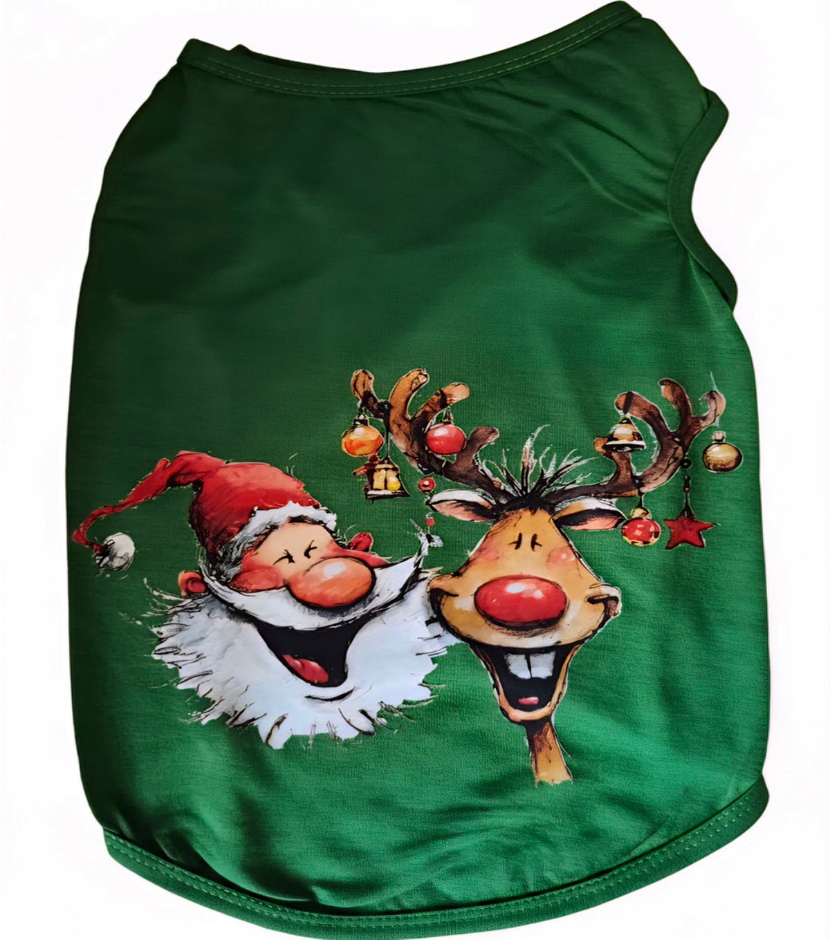 Dog Shirt - Santa & Reindeer Holiday
