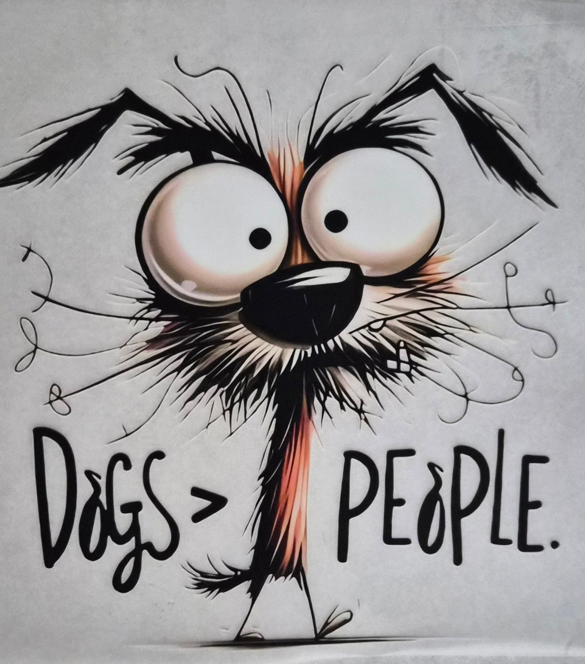 Dogs Greater Than People funny cartoon dog graphic tee