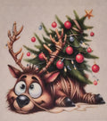 Funny tangled reindeer Christmas graphic tee design